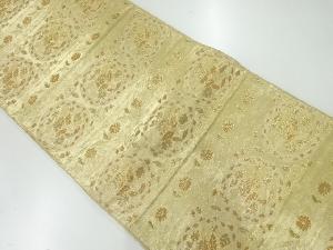 アンティーク　草花模様織出し袋帯（材料）